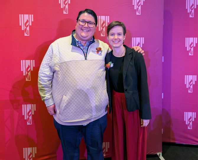 Daniel Ibarra, left, and Nikki Hoopes, right, recieved prestigious national research grants